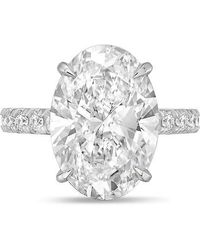 Diana M. Jewels - Diana M. 14K 2.50 Ct. Tw. Lab-Grown Diamond Pavé Solitaire Ring - Lyst