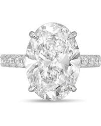 Diana M. Jewels - Diana M. 14K 2.50 Ct. Tw. Lab-Grown Diamond Pavé Solitaire Ring - Lyst