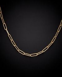 Italian Gold - 14k Polished Paperclip Necklace - Lyst