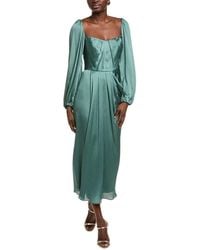 Lela Rose - Draped Midi Dress - Lyst