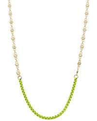 Juvell - 18k Plated Cz Link Necklace - Lyst