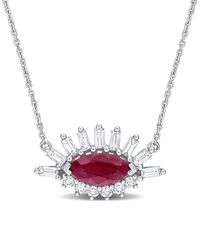 Rina Limor - 14k 2.10 Ct. Tw. Diamond & Ruby Eye Pendant - Lyst