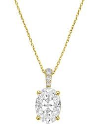 Diana M. Jewels - Diana M. 14K 3.15 Ct. Tw. Lab-Grown Diamond Pendant Necklace - Lyst