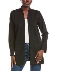 Eileen Fisher - High Collar Long Jacket - Lyst