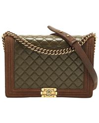 Chanel - Quilted Leather And Suede Paris-Edinburgh Boy Bag (Authentic Pre-Owned) - Lyst
