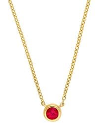 HAWLEY ST - 14K 0.15 Ct. Tw. Ruby Bezel Necklace - Lyst