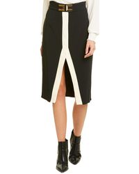 mango vent midi skirt