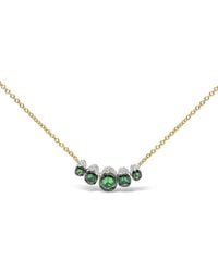 Haus of Brilliance - 18K Rose 1.63 Ct. Tw. Diamond & Tsavorite Choker Necklace - Lyst
