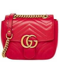 Gucci - Gg Marmont Mini Matelasse Leather Shoulder Bag - Lyst
