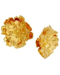 Oscar de la Renta - Large Peony Stud Earrings - Lyst