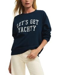 Z Supply - Yachty Boyfriend Sweatshirt - Lyst