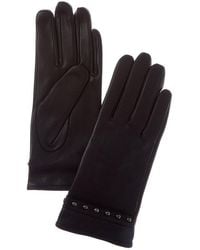 Sofiacashmere - Sofiacashmere Cashmere-Lined Nappa Leather Gloves - Lyst