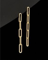 Italian Gold - 14k Paperclip Earrings - Lyst