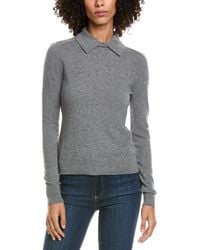 InCashmere - Collared Cashmere Sweater - Lyst