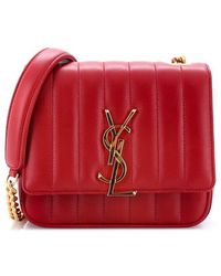 Saint Laurent - Quilted Leather Vicky Crossbody Vertical Small (Authentic Pre-Loved) - Lyst