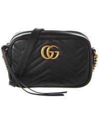 Gucci GG Marmont Mini Crossbody Bag - Black