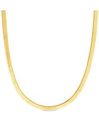 Sterling Forever - Herringbone Chain Necklace - Lyst