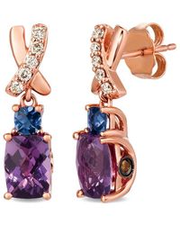 Le Vian - Le Vian 14k Strawberry Gold 2.15 Ct. Tw. Diamond & Gemstone Earrings - Lyst