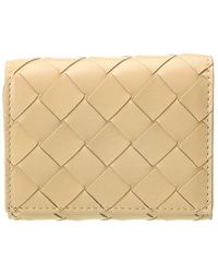 Bottega Veneta - Intrecciato Leather Trifold Wallet - Lyst