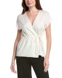 Theory - Silk Wrap Top - Lyst