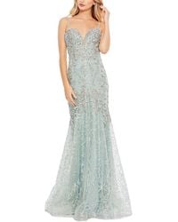 Mac Duggal - Embellished Plunge Neck Trumpet Gown - Lyst