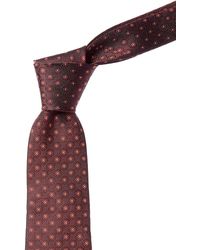 Canali - Burgundy Circles Silk Tie - Lyst