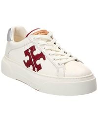 Tory Burch - Color Block Platform Leather Sneaker - Lyst