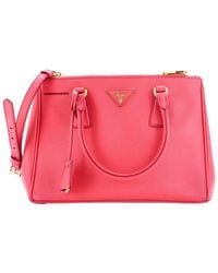 Prada - Saffiano Leather Double Zip Lux Tote Small (Authentic Pre-Loved) - Lyst