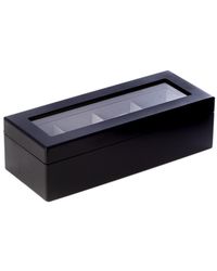 Bey-berk Wood 4-watch Box With Glass Top - Multicolour
