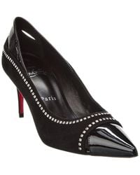 Christian Louboutin - Duvette Strass 70 Patent & Suede Pump - Lyst