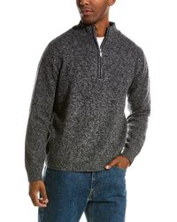 SCOTT & SCOTT LONDON - Wool 1/4-zip Mock Sweater - Lyst