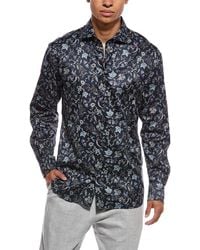 Eterna - Printed Twill Modern Fit Cutaway Collar Shirt - Lyst