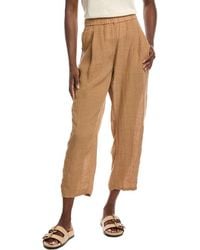 Eileen Fisher - Cropped Lantern Linen Pant - Lyst