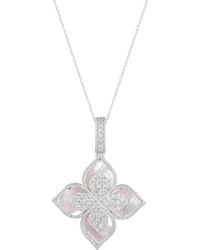 Suzy Levian CZ Jewelry - Suzy Levian Cz Flower Clover Dangle Necklace - Lyst