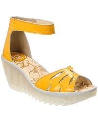 Fly London - Patent Wedge Sandal - Lyst