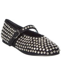 Tiffany & Fred Paris - Bedazzled Suede Flat - Lyst