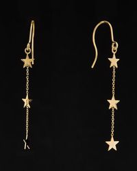 Italian Gold - 14k Star Station Drop Earrings - Lyst