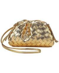 Tiffany & Fred Paris - Woven Metallic Leather Pouch - Lyst