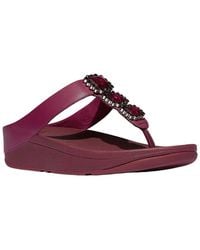 Fitflop - Fino Crystal Jewel Toe Post Sandal - Lyst