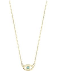 Ember Fine Jewelry - 14k Turquoise Evil Eye Necklace - Lyst