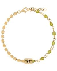 Karma and Luck - Zodiac Plated Peridot Beaded Bracelet - Lyst
