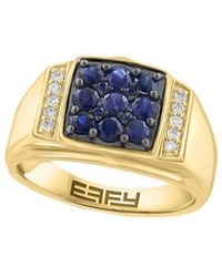 Effy Fine Jewelry - 14K 1.21 Ct. Tw. Diamond & Sapphire Ring - Lyst