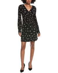 Cece - V-Neck Button Front Shirred Shirtdress - Lyst