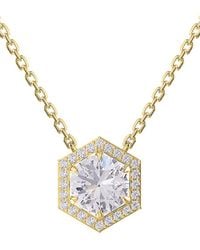 Lab Grown Diamonds - 18K Over 2.35 Ct. Tw. Lab-Grown Diamond Pendant Necklace - Lyst