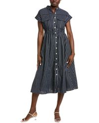 Gracia - Linen-Blend A-Line Dress - Lyst