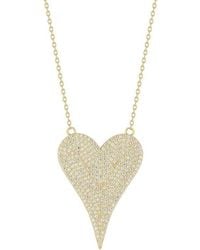 Sphera Milano - 14K Plated Cz Necklace - Lyst