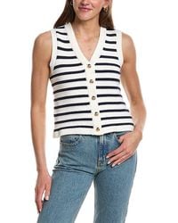 Design History - Striped V-Neck Tank Top - Lyst