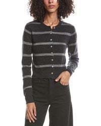 Brodie Cashmere - Simone Stripe Cashmere-Blend Cashmere Cardigan - Lyst