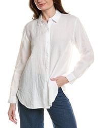 Eileen Fisher - Classic Collar Linen Long Shirt - Lyst