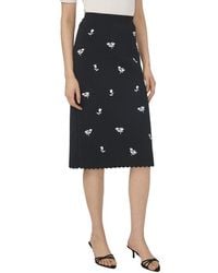 Cece - Embroidery Midi Skirt - Lyst